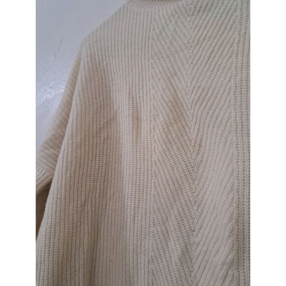 Demylee New York Womens Large cream sweater soft wool mockneck pullover - Picture 3 of 6
